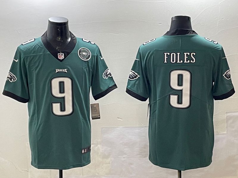 Men Philadelphia Eagles #9 Foles Green 2025 Nike Vapor Limited NFL Jersey style 3->philadelphia eagles->NFL Jersey